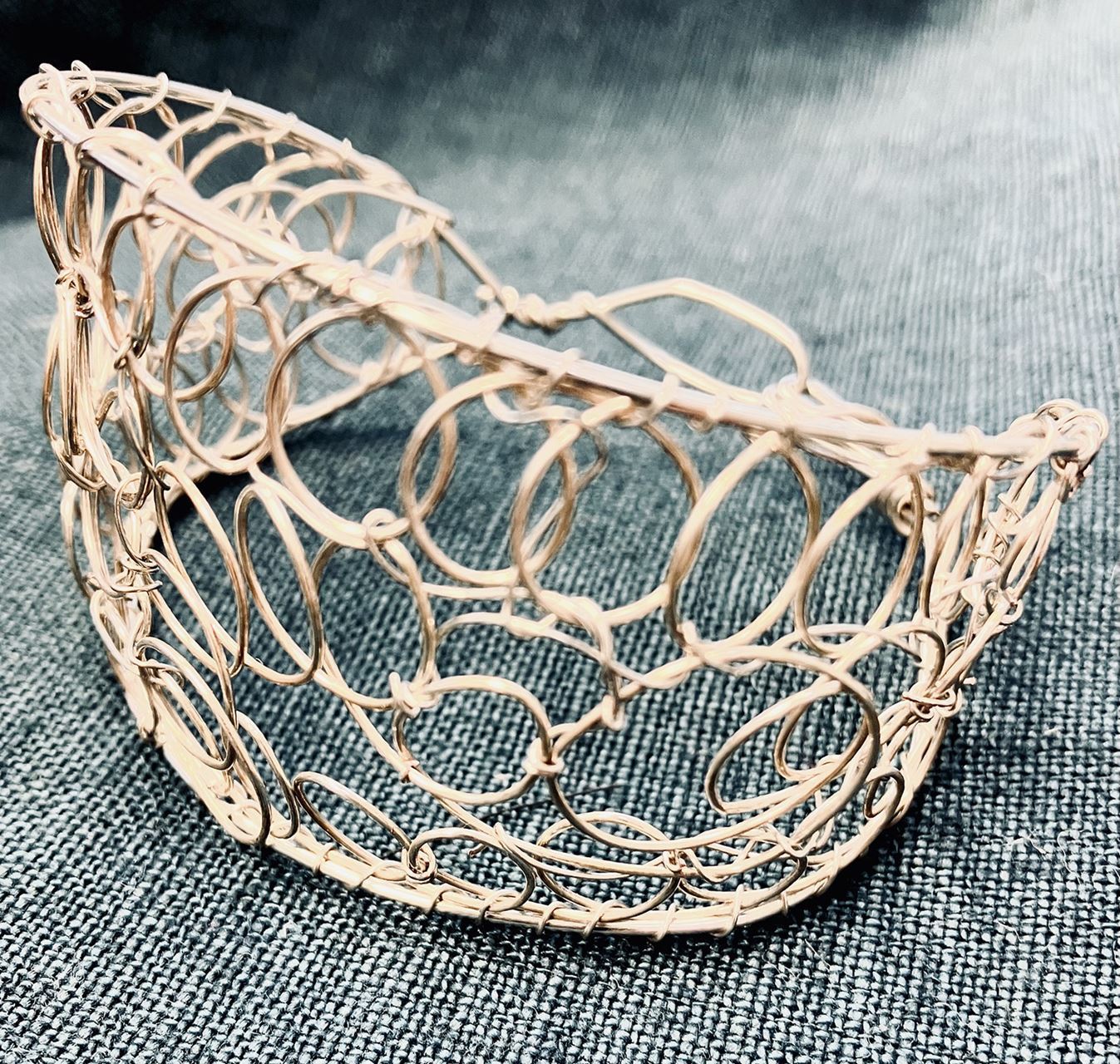 Wire bracelet with hook and clasp